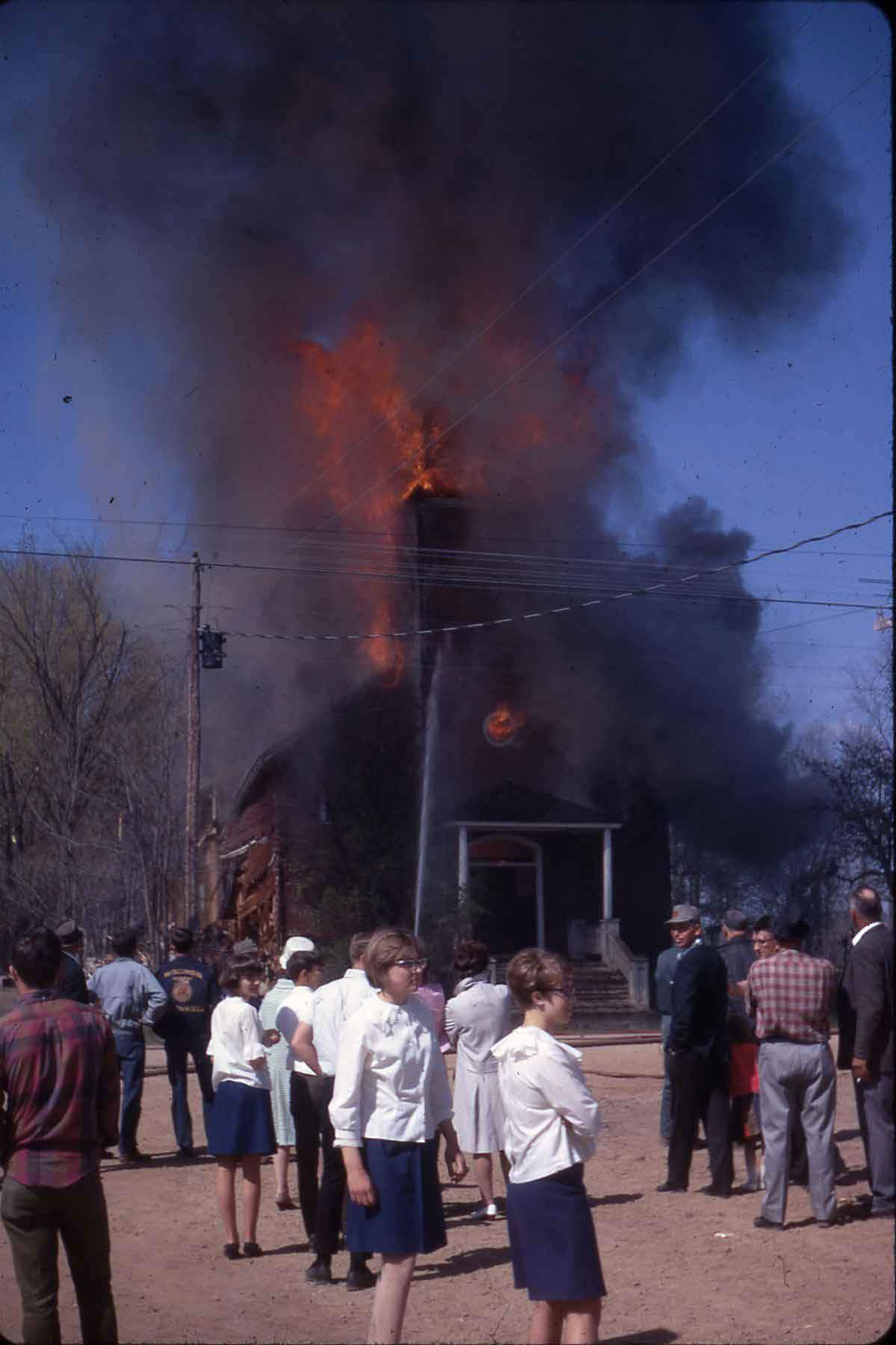 Burning of Old Willard Church